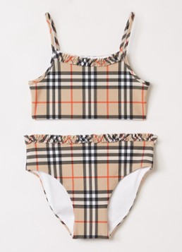 Burberry Meisjes Babette bikiniset met ruitdessin in de kleur Khaki, maat: 116