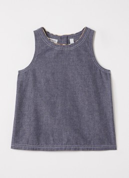 Burberry Meisjes Top van chambray in de kleur Blauw, maat: 128