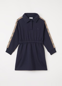 Burberry Meisjes Alina tuniekjurk met logo in de kleur Donkerblauw, maat: 8Y=128