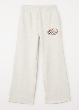 Burberry Meisjes Wide fit joggingbroek met logo in de kleur Wit, maat: 14Y=164