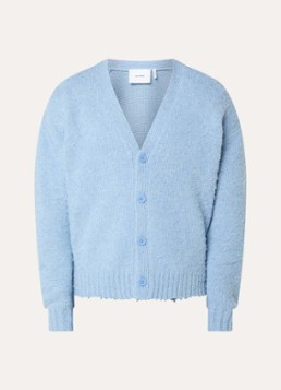 Axel Arigato Heren Grofgebreid vest in wolblend in de kleur Lichtblauw, maat: XL