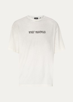 Axel Arigato Heren Distort T-shirt met logo in de kleur Wit, maat: XL