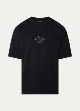 Axel Arigato Heren Paris T-shirt met logoborduring in de kleur Zwart, maat: L