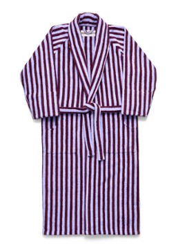 Bongusta Dames Naram badjas met streepprint in de kleur Lavendel, maat: L/XL