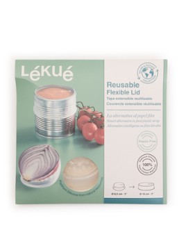 Lékué Flexibele herbruikbare deksel 8,5 cm set van 2 Transparant - Deal