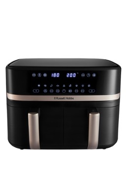 Russell Hobbs Satisfry Dual Basket airfryer 9 liter 27680-56 Zwart - Deal