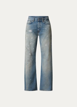 Acne Studios Dames High waist flared jeans met lichte wassing in de kleur Indigo, maat: W28/L32