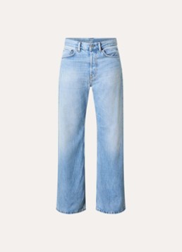 Acne Studios Dames High waist loose fit jeans met lichte wassing in de kleur Indigo, maat: W28/L32