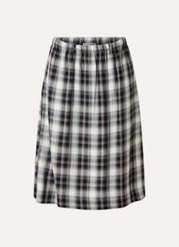 Acne Studios Dames Midi rok met ruitdessin en steekzakken in de kleur Zwart, maat: 34