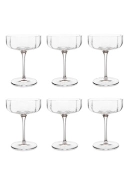 Luigi Bormioli Mixology Jazz cocktailglas 30 cl set van 6 Transparant - Deal