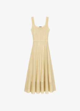 - Glitter Dames jurk - Geel -