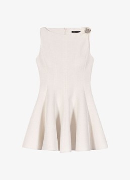 Maje Dames Mini jurk met steekzakken in de kleur Beige