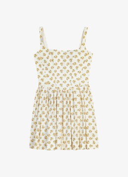 Maje Dames Robolera mini jurk met print en plooien in de kleur Geel