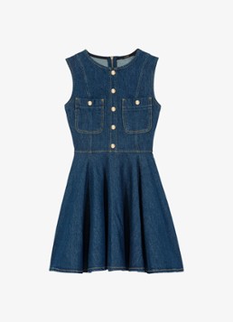 Maje Dames Risunim mini jurk met plooien in de kleur Donkerblauw