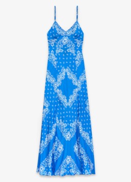 Maje Dames Maxi jurk met paisley print in de kleur Blauw