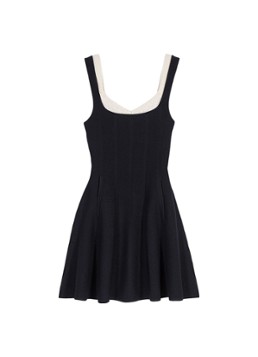 Maje Dames Mini jurk met V-hals in de kleur Zwart