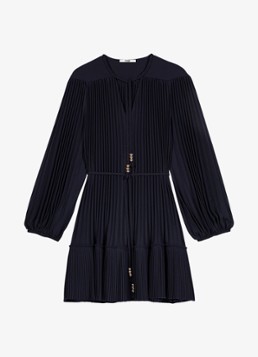 Maje Dames Mini jurk met strikceintuur in de kleur Donkerblauw