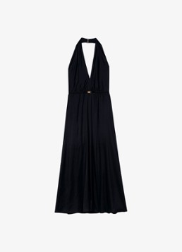 Maje Dames Maxi halter jurk in de kleur Donkerblauw