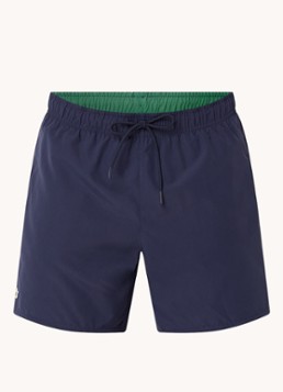 Lacoste Heren Uni zwemshorts met logo en steekzakken in de kleur Royalblauw, maat: S