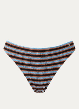 Beachlife Dames Bikinislip met streepprint in de kleur Blauwgrijs, maat: 40