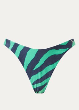 Beachlife Dames Green Tiger high waisted bikinislip in de kleur Groen, maat: 44