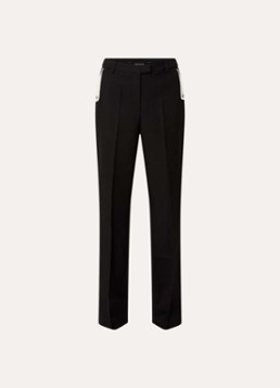 NIKKIE Dames Oulu mid waist straight fit pantalon met steekzakken in de kleur Zwart