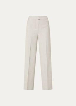 NIKKIE Dames Pateete mid waist straight fit pantalon met steekzakken in de kleur Creme
