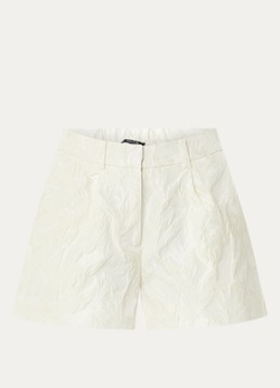 NIKKIE Dames Pamona high waist straight fit korte broek met steekzakken in de kleur Creme