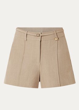 NIKKIE Dames Reno high waist wide fit korte broek met steekzakken in de kleur Zand