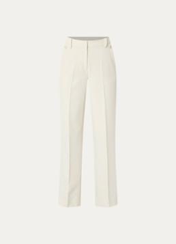 NIKKIE Dames Reims high waist straight fit pantalon met steekzakken in de kleur Creme
