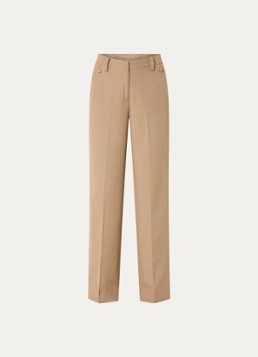 NIKKIE Dames Reims high waist straight fit pantalon met steekzakken in de kleur Camel