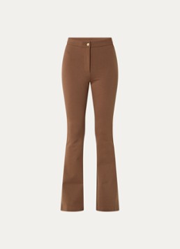 NIKKIE Dames Ruvato high waist flared fit pantalon met stretch in de kleur Bruin