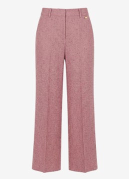 NIKKIE Dames Reza mid waist straight fit broek met steekzakken in de kleur Peach Skin