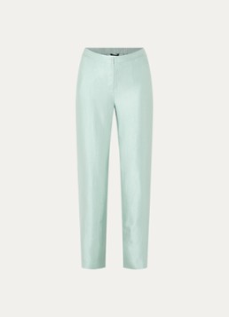 NIKKIE Dames Alira high waist loose fit broek met steekzakken en metallic finish in de kleur Lichtblauw