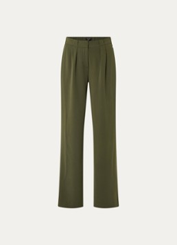 NIKKIE Dames Amine high waist loose fit pantalon met steekzakken in de kleur Donkergroen