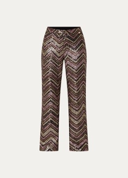 NIKKIE Dames Annelies high waist loose fit pantalon met pailletten in de kleur Oudroze