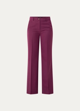NIKKIE Dames Ashira high waist straight fit pantalon met persplooi in de kleur Aubergine