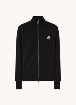 Moncler Dames Punto Milano sweatvest met ritszakken en logo in de kleur Zwart, maat: s