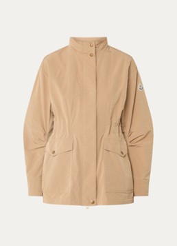 Moncler Dames Nades parka met capuchon en logo in de kleur Camel, maat: S