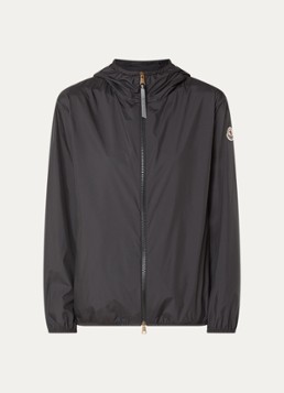 Moncler Dames Fregeos windjack met capuchon en steekzakken in de kleur Zwart, maat: 40