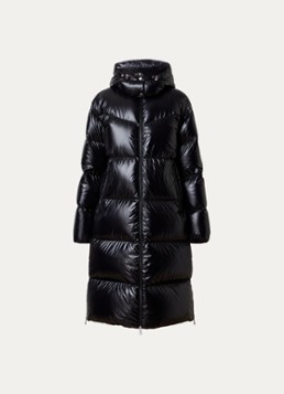 Moncler Dames Harfang parka met steekzakken in de kleur Zwart, maat: 36