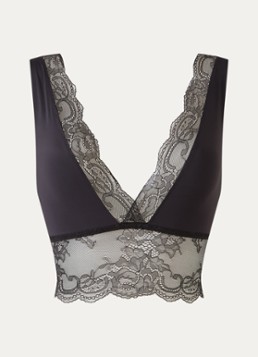 MAGIC Bodyfashion Dames Dream Lace bralette met kant in de kleur Zwart, maat: XL