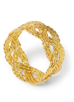Ihr Ideal Home Gevlochten servetring Goud - Deal