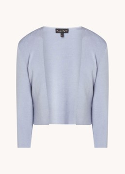 Phase Eight Dames Salma fijngebreid openvallend cropped vest in de kleur Lavendel