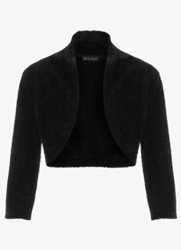 Phase Eight Dames Fay Fluffy bolero met driekwart mouw in de kleur Zwart