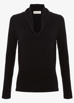 Phase Eight Dames Lottie Watervalhals Top in de kleur Zwart