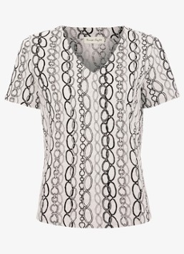 Phase Eight Dames Alice top met print in de kleur Gebroken wit