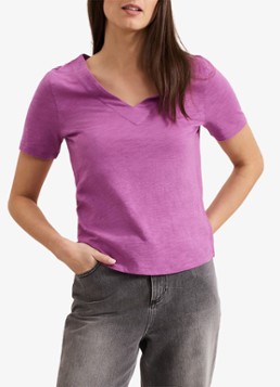Phase Eight Dames Elspeth T-shirt met V-hals in de kleur Paars