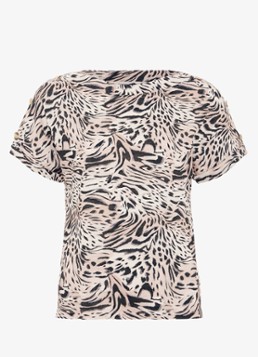 Phase Eight Dames Suzie top met print in de kleur Beige
