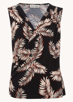Phase Eight Dames Sutton mouwloze top met print in de kleur Zwart